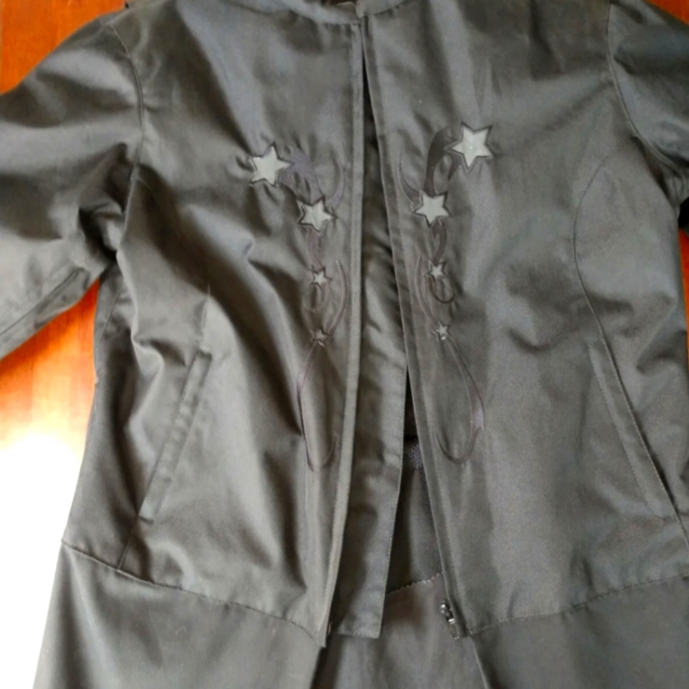Women's reflective star motorcycle jacket